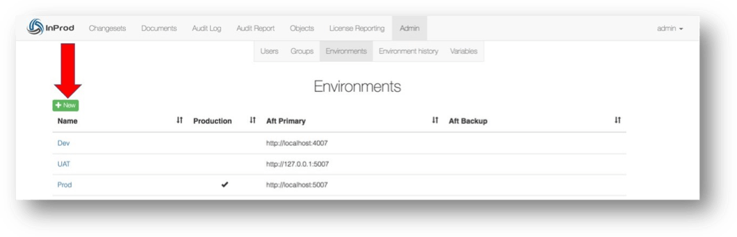 Environment | InProd Documentation